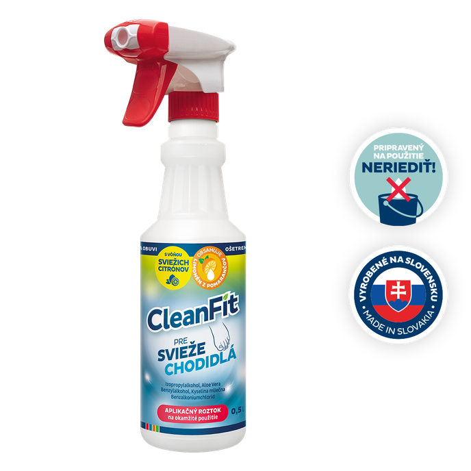 CleanFit Svieže chodidlá Dezinfekčný roztok 500 ml