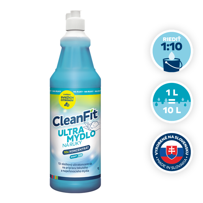 CleanFit Ultra Mydlo na ruky koncentrát 1 L
