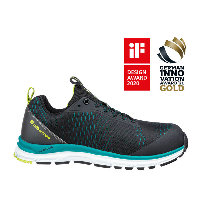 Albatros AER55 IMPULSE BLACK BLUE LOW S1P ESD HRO SRA Bezpečnostná obuv