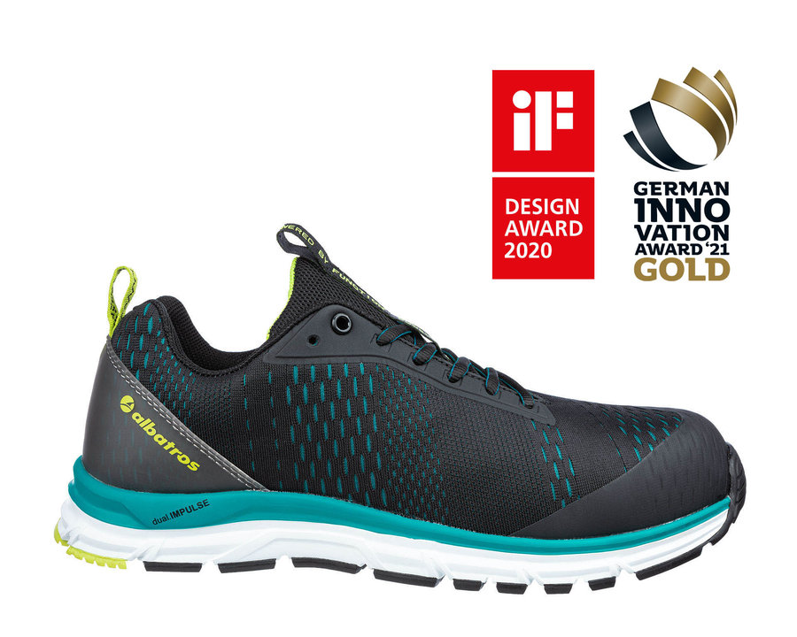 Albatros AER55 IMPULSE BLACK BLUE LOW S1P ESD HRO SRA Bezpečnostná obuv