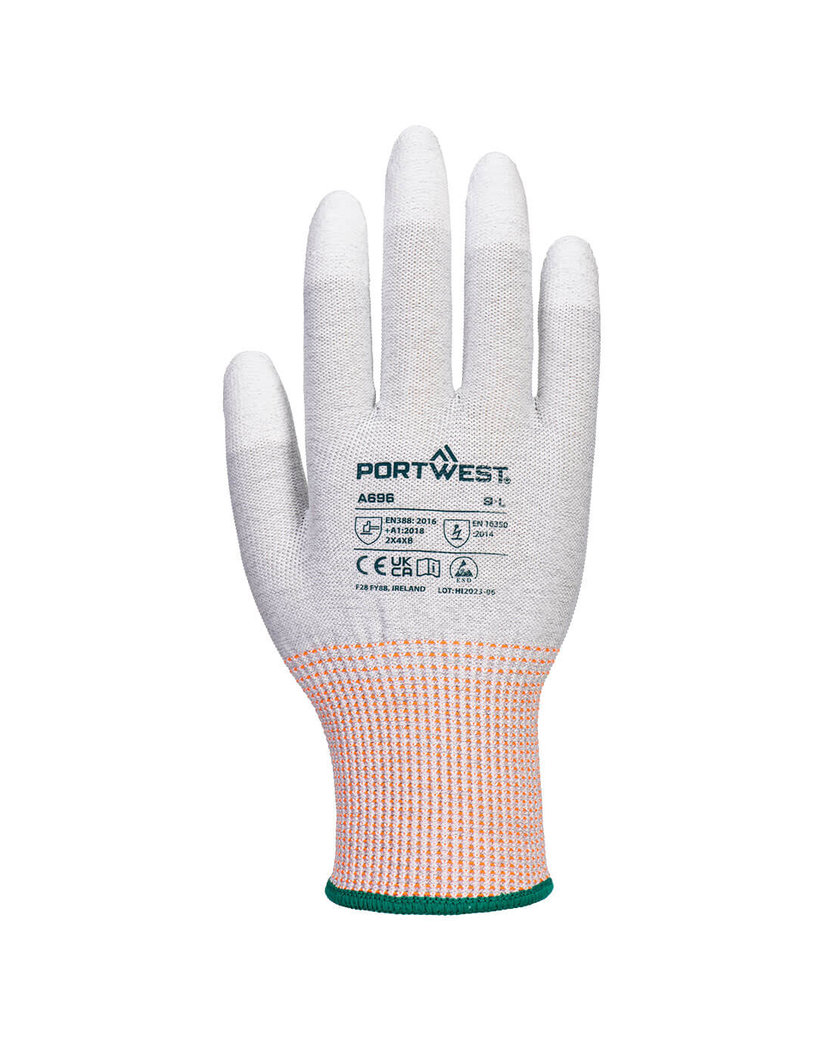 Portwest A696 LR13 ESD PU Protiporézne rukavice 12 párov