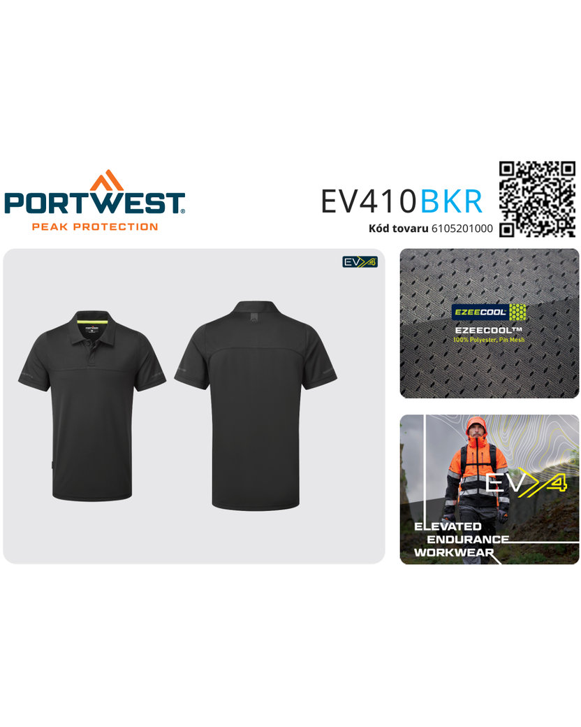 Portwest EV410 EV4 Ľahká polokošeľa S/S