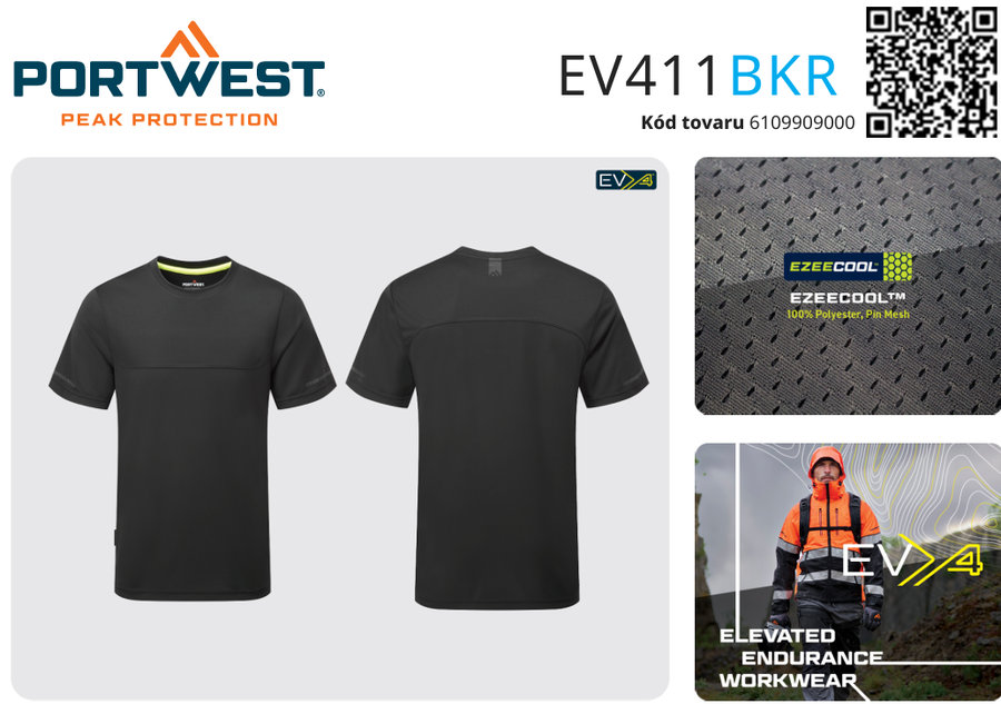Portwest EV411 EV4 Ľahké tričko S/S