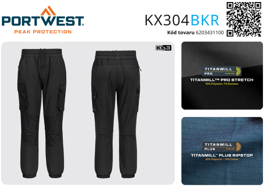 Portwest KX304 KX3 Sport Joggers Nohavice