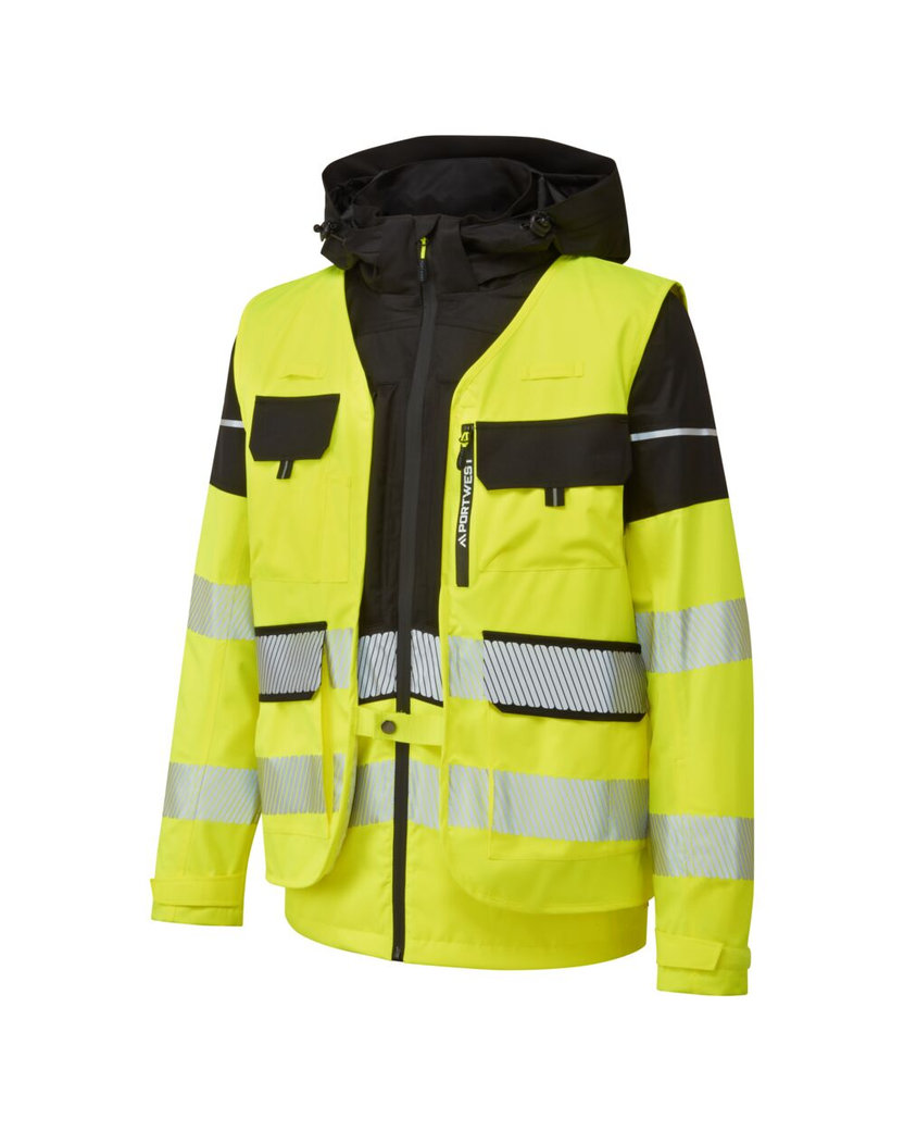 Portwest BX323 Ultimate Modular Hi-Vis Reflexná bunda do dažďa 3v1