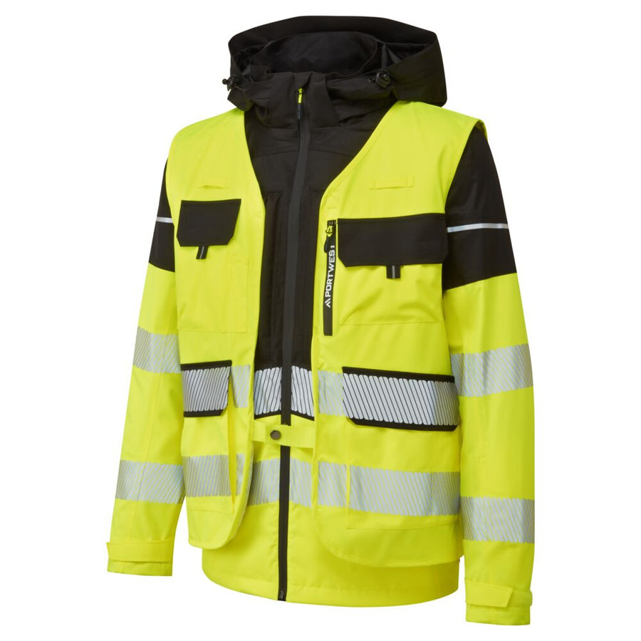 Portwest BX323 Ultimate Modular Hi-Vis Reflexná bunda do dažďa 3v1