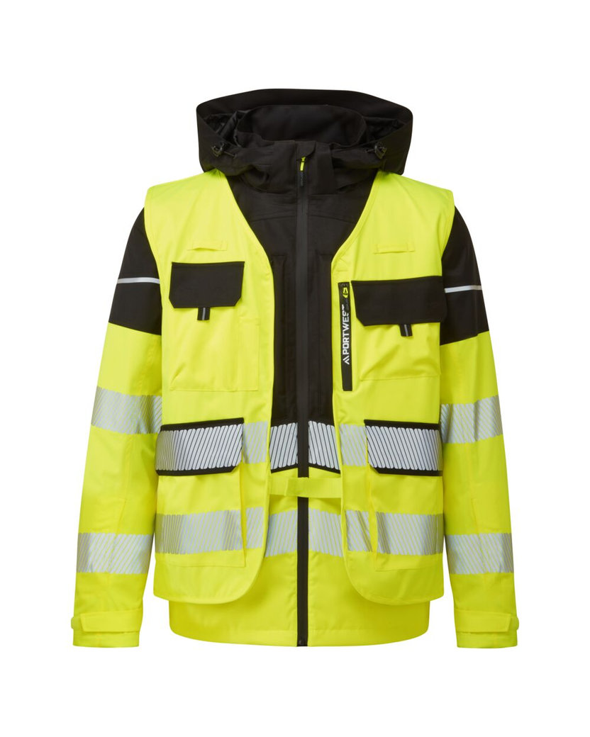 Portwest BX323 Ultimate Modular Hi-Vis Reflexná bunda do dažďa 3v1