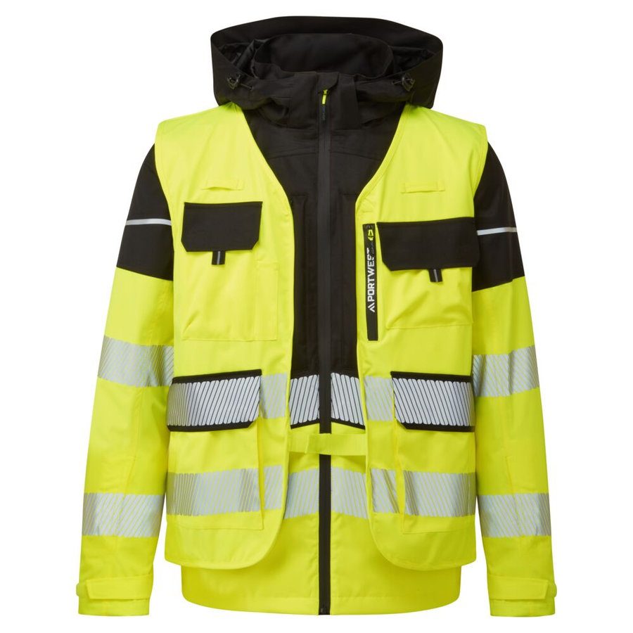 Portwest BX323 Ultimate Modular Hi-Vis Reflexná bunda do dažďa 3v1