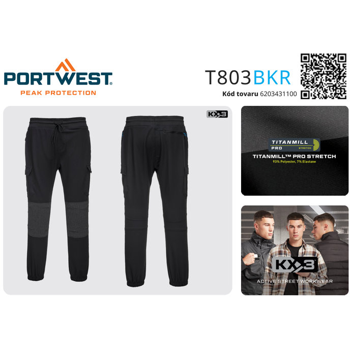 Portwest T803 KX3 Flexi Strečové nohavice
