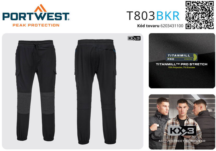 Portwest T803 KX3 Flexi Strečové nohavice