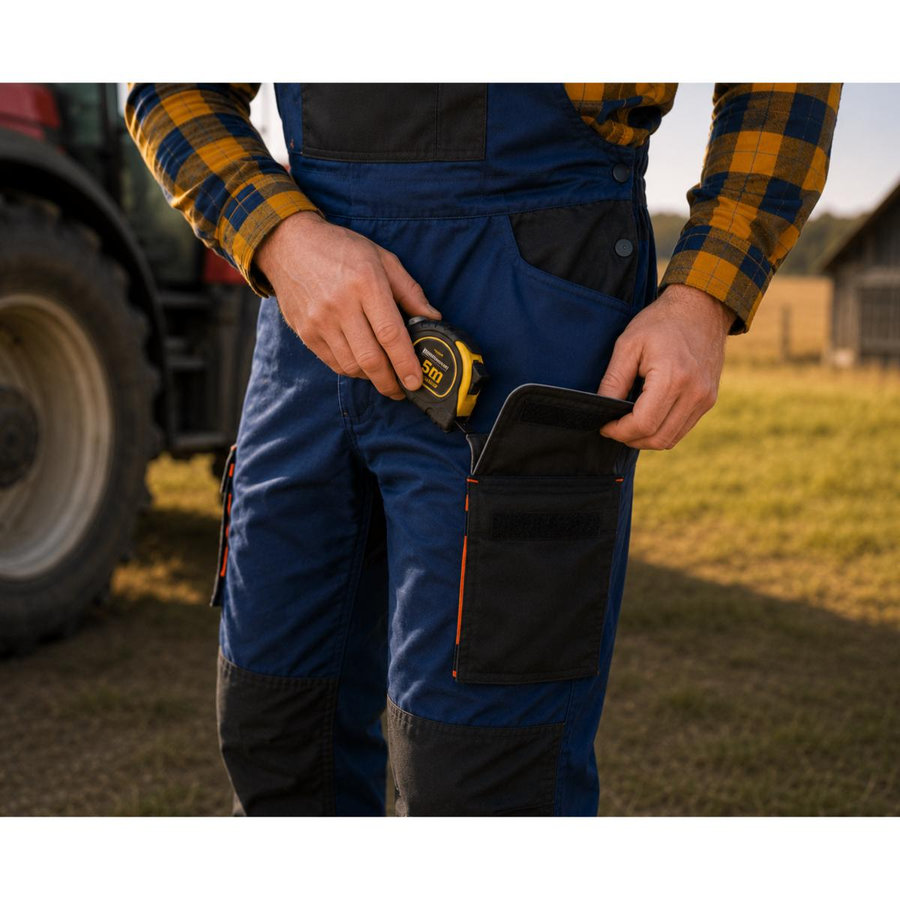 Bennon VESPER BIBPANTS BLUE/BLACK Pracovné nohavice na traky