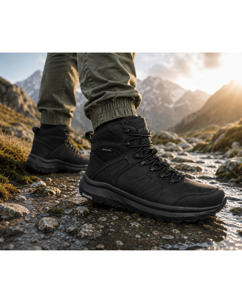 Bennon TERENNO BAREFOOT+ O6 BLACK MID Pracovná obuv