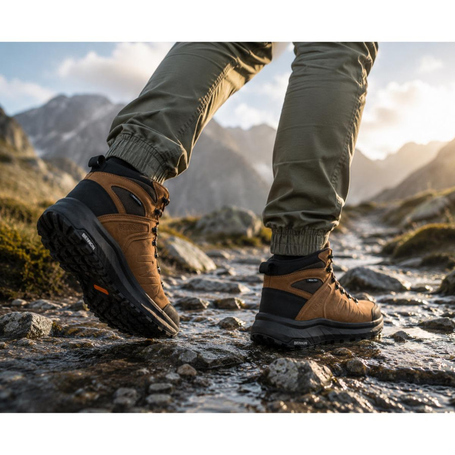 Bennon TERENNO BAREFOOT+ O6 BROWN MID Outdoorová obuv