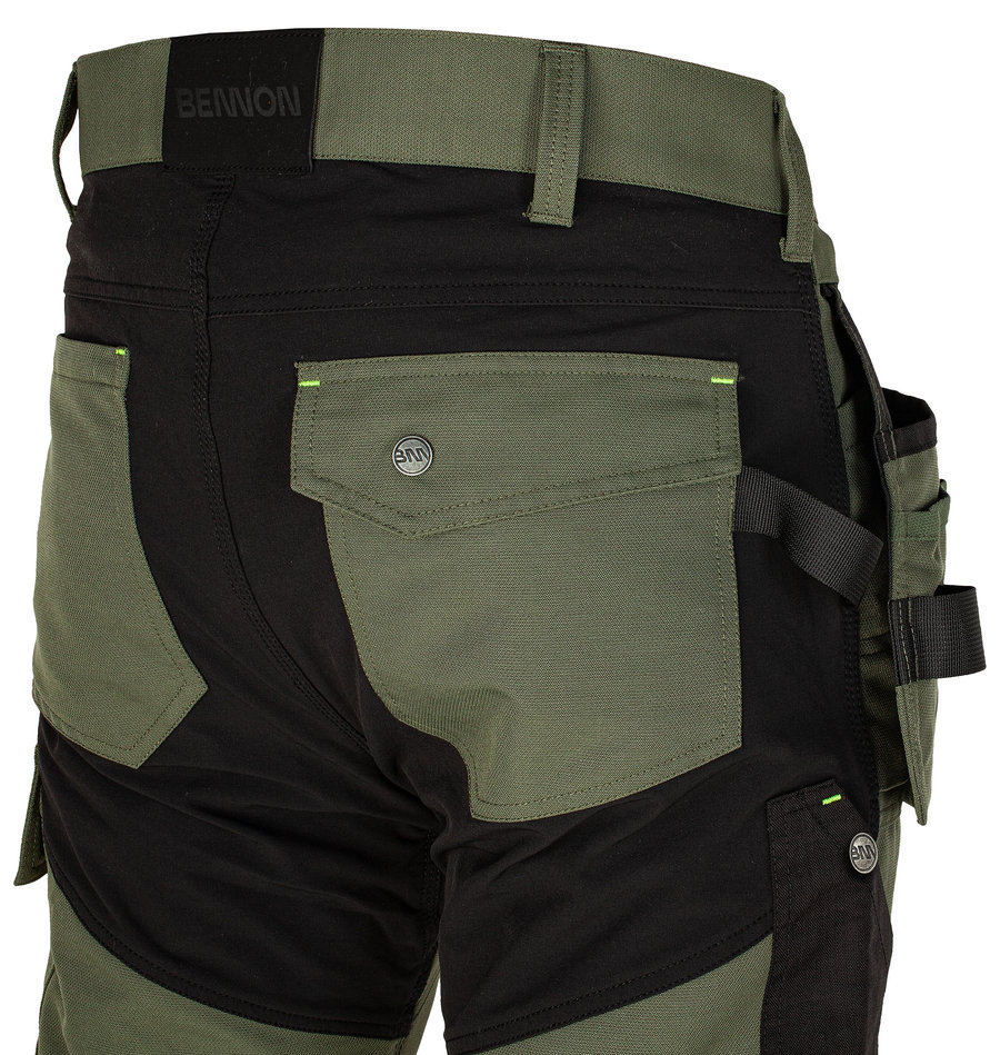 Bennon EREBOS Trousers green/black Nohavice