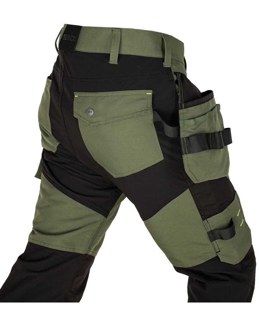 Bennon EREBOS Trousers green/black Nohavice