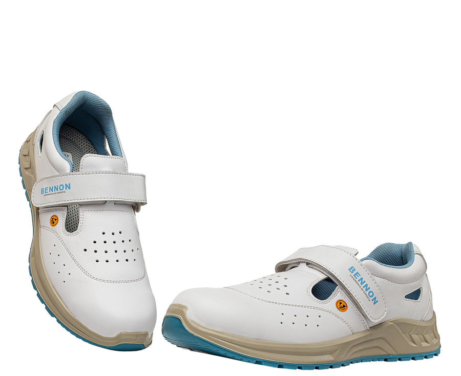 Bennon WHITE O1 ESD Sandal Pracovná obuv