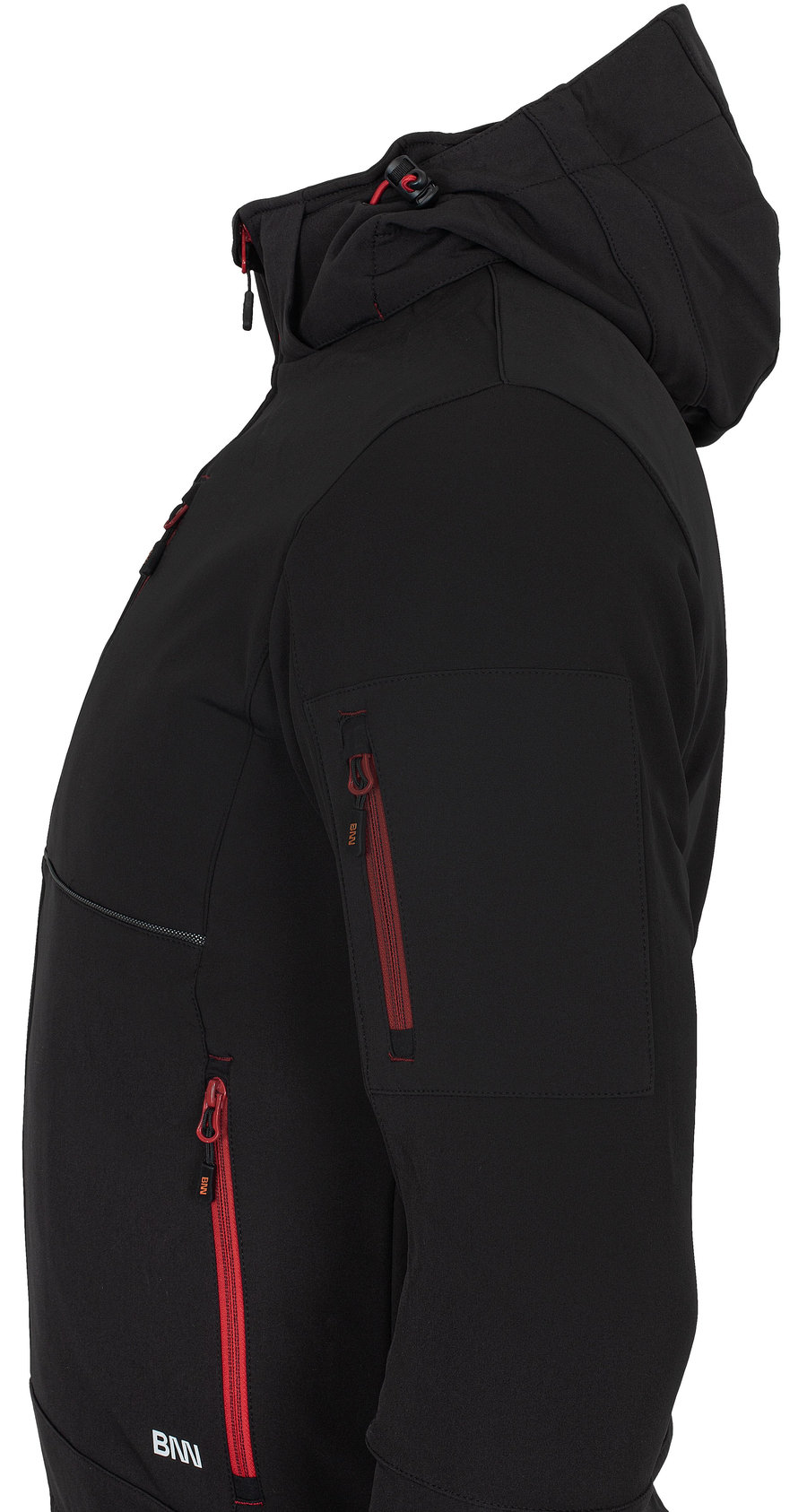 Bennon RUFUS Jacket black/red Softshellová bunda