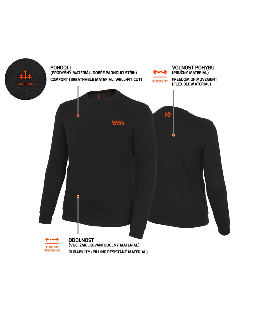 Bennon MYKONOS Sweatshirt black Mikina