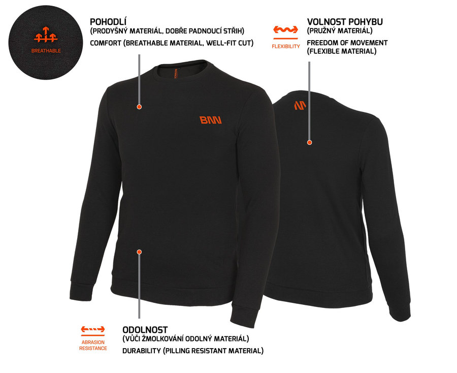 Bennon MYKONOS Sweatshirt black Mikina