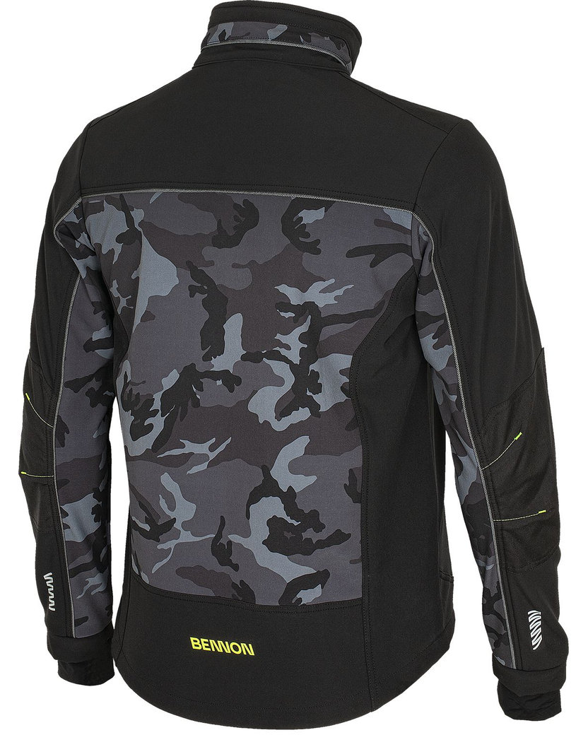 Bennon CAMOS Jacket black/grey Softshellová bunda