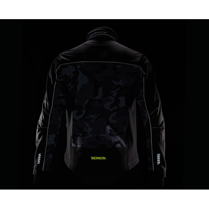 Bennon CAMOS Jacket black/grey Softshellová bunda