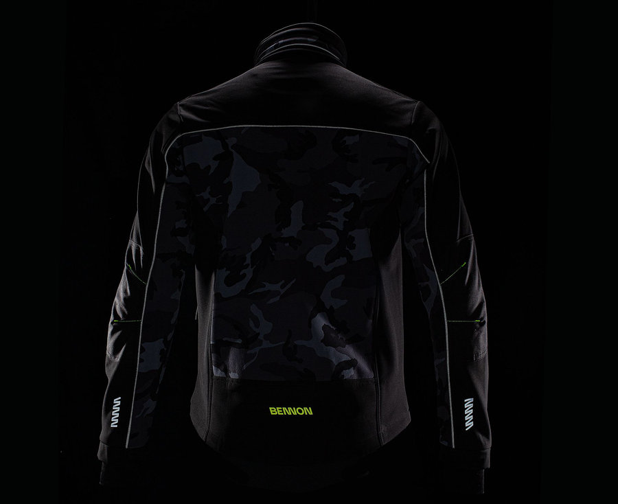 Bennon CAMOS Jacket black/grey Softshellová bunda