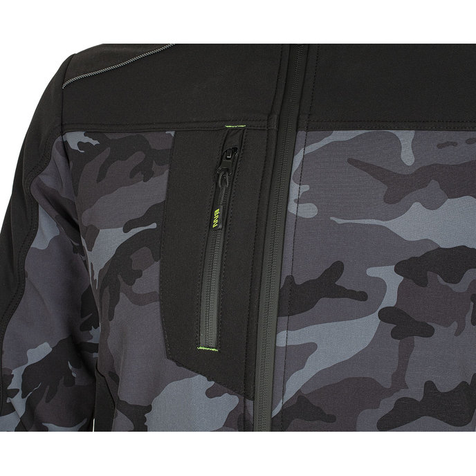 Bennon CAMOS Jacket black/grey Softshellová bunda