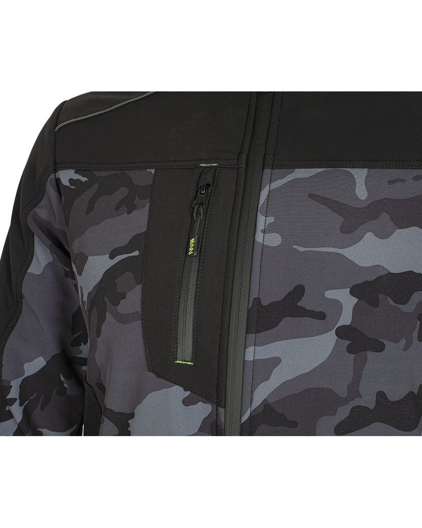 Bennon CAMOS Jacket black/grey Softshellová bunda