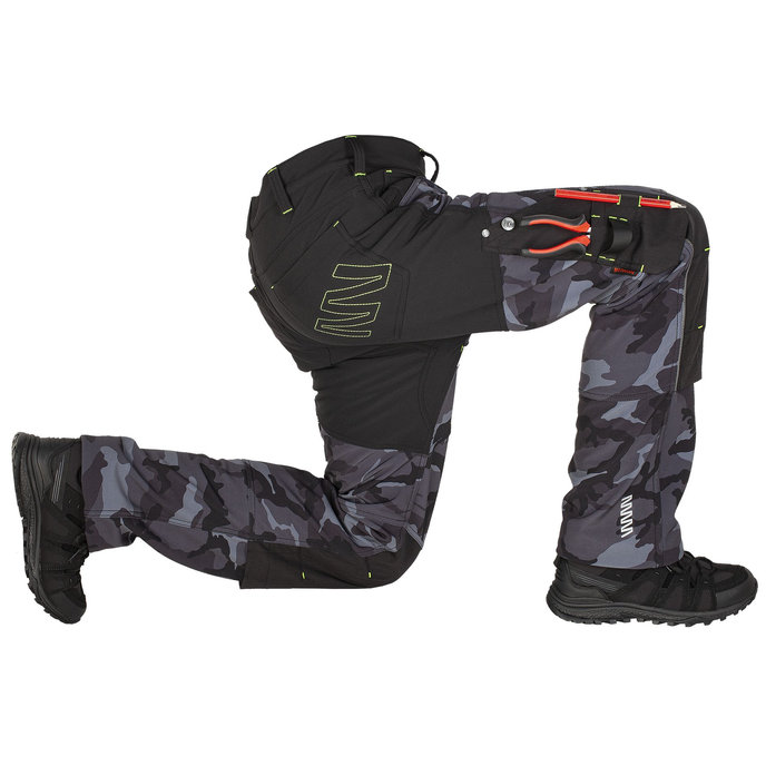 Bennon CAMOS Trousers black/grey Softshellové nohavice