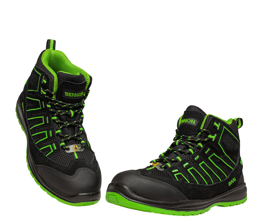 Bennon Alegro S1P ESD Green High Bezpečnostná obuv