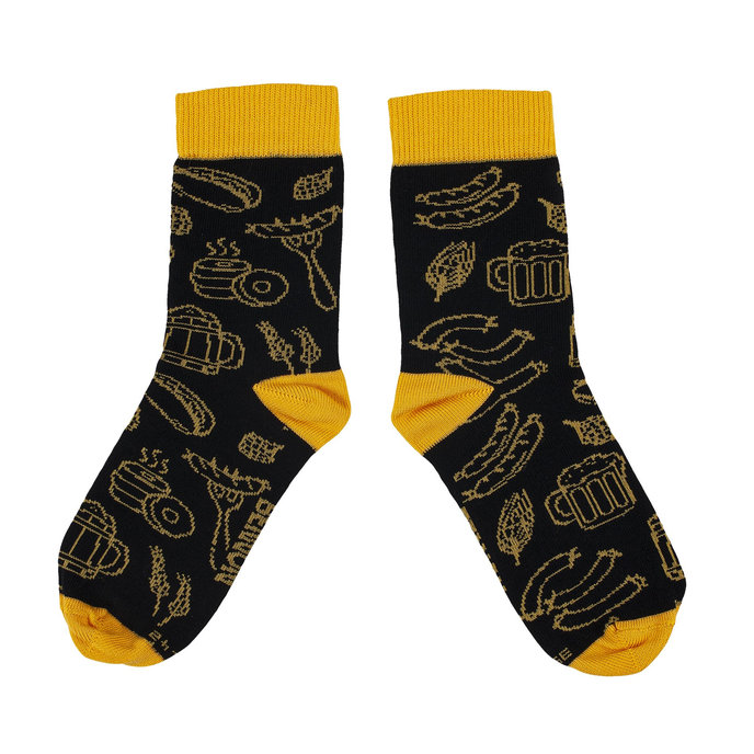 Bennon BENNONKY Beer Socks black/yellow Ponožky