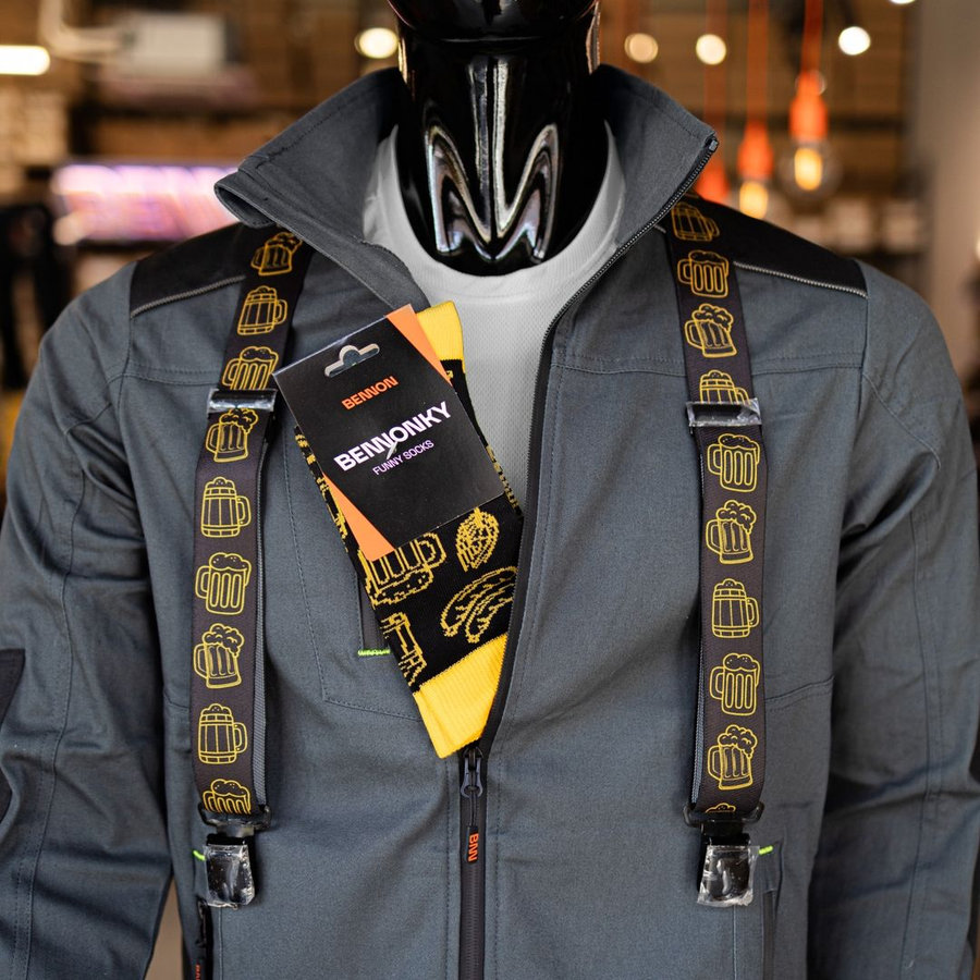 Bennon BENNONKY Beer Socks black/yellow Ponožky