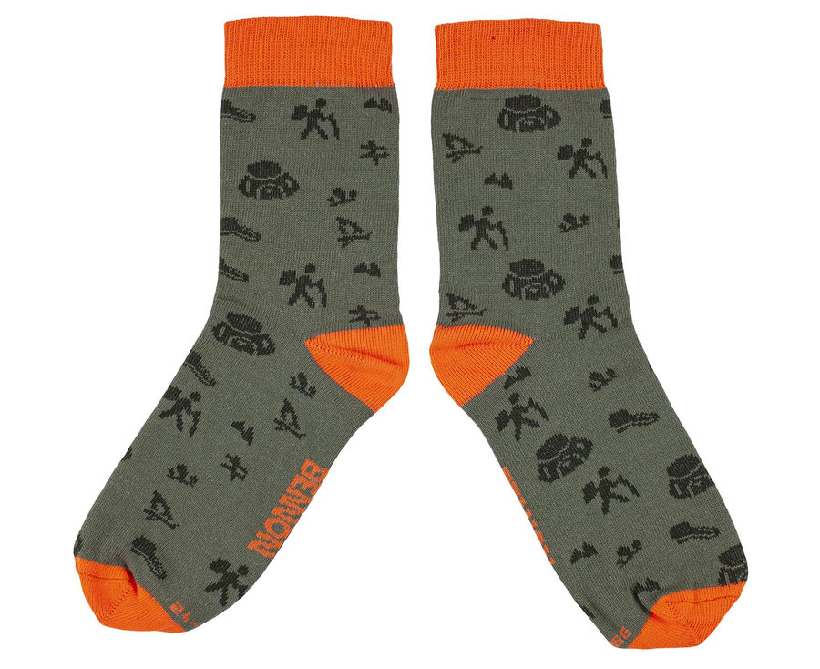 Bennon BENNONKY Trek Socks green/orange Ponožky