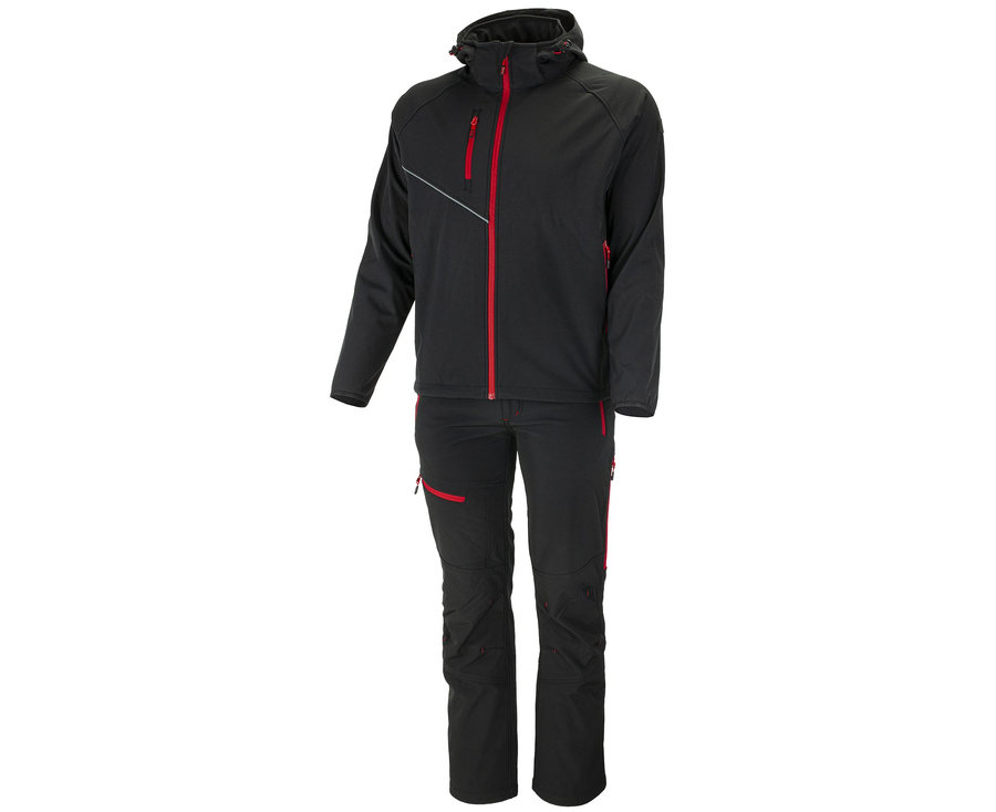 Bennon FORCE Jacket black/red Softshellová bunda