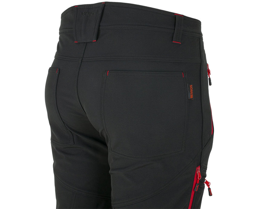 Bennon FORCE Trousers black/red Softshellové nohavice
