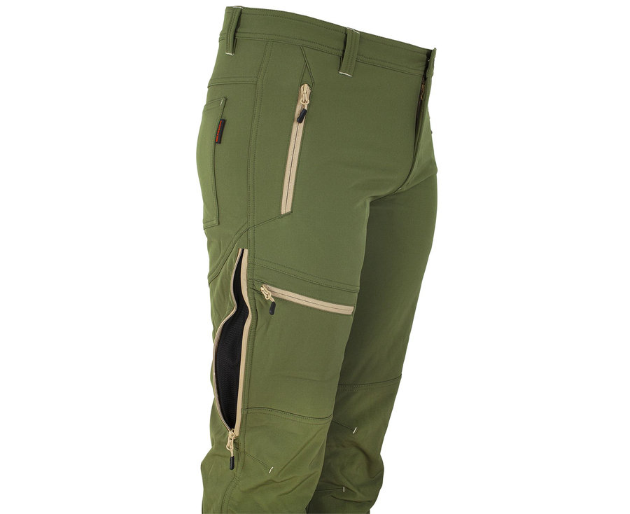 Bennon FORCE Trousers green/sand Softshellové nohavice