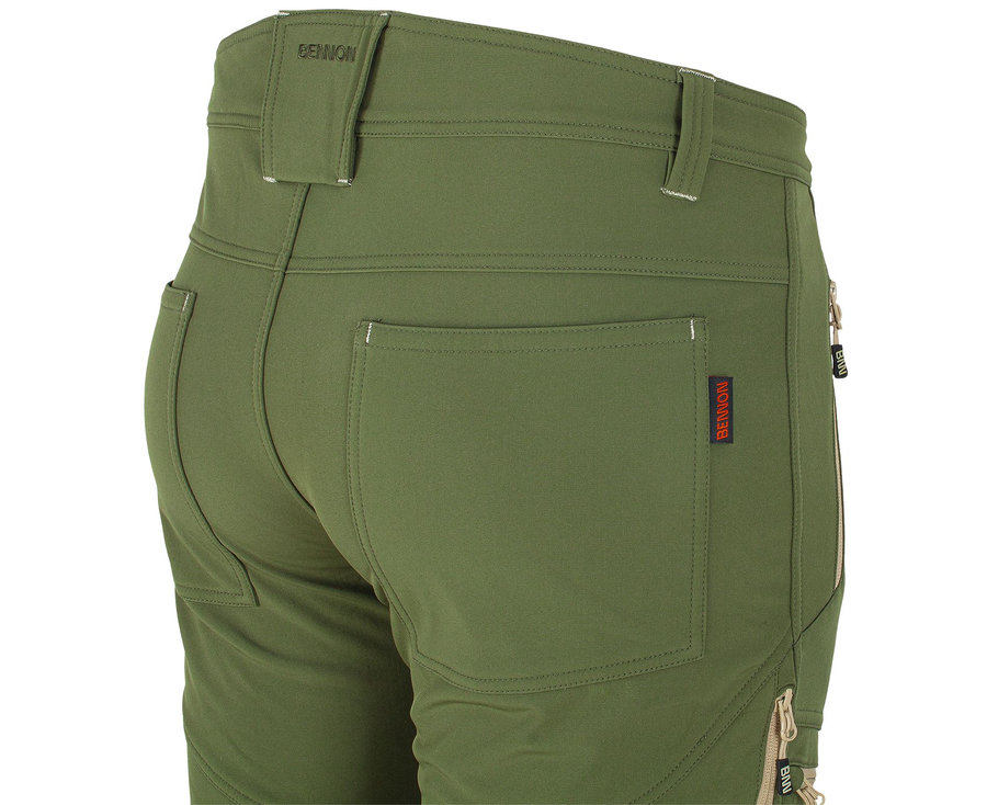 Bennon FORCE Trousers green/sand Softshellové nohavice