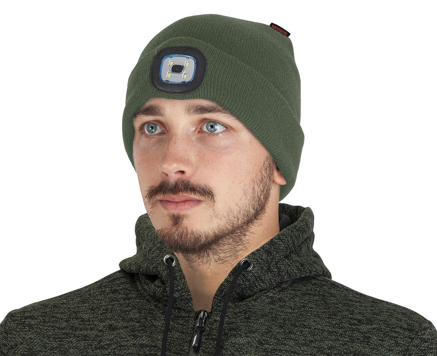 Bennon LUMOS USB LED green čiapka