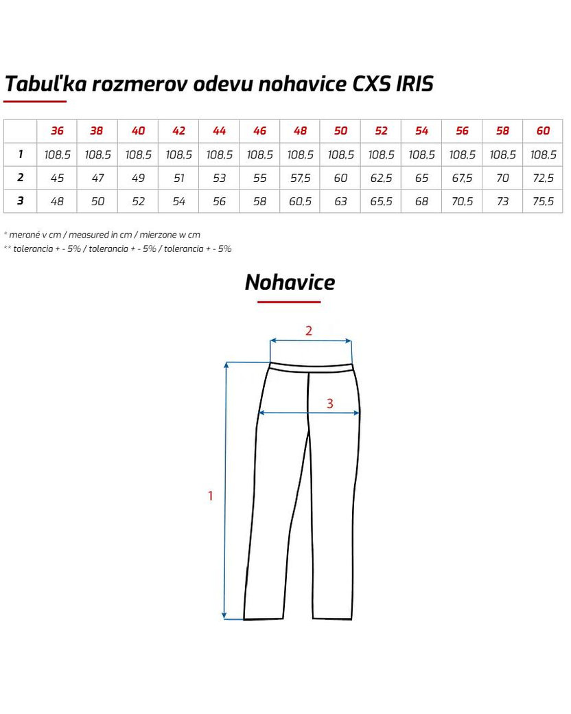 CXS IRIS Dámske nohavice