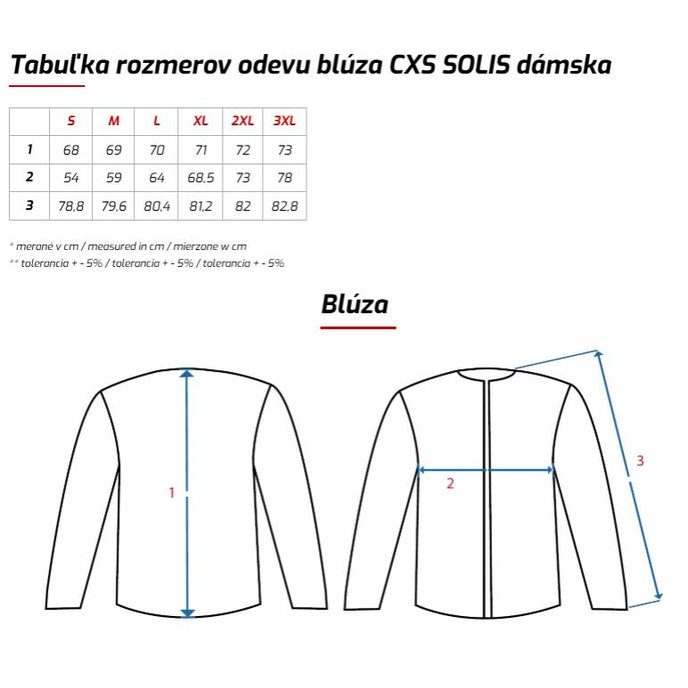CXS SOLIS FLEX Dámska pracovná blúza