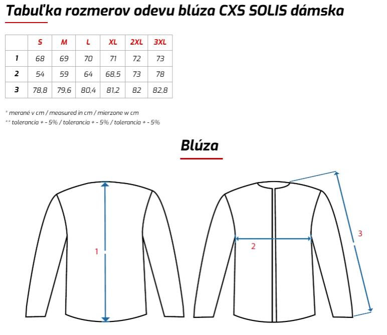 CXS SOLIS FLEX Dámska pracovná blúza