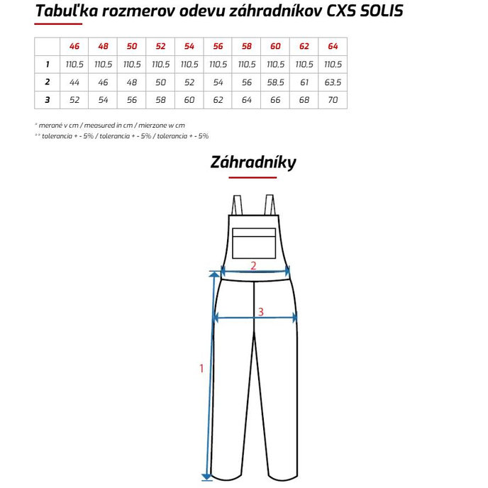 CXS SOLIS FLEX Pánske pracovné nohavice na traky