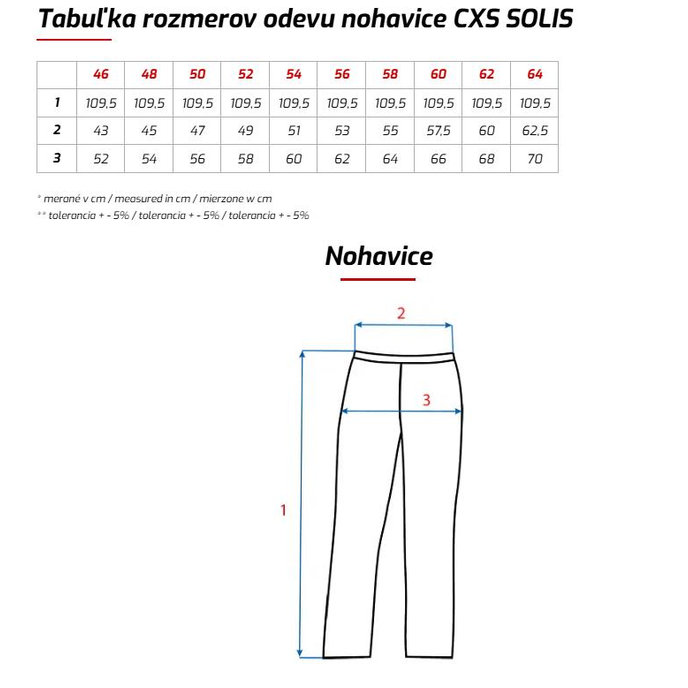 CXS SOLIS FLEX Pánske pracovné nohavice