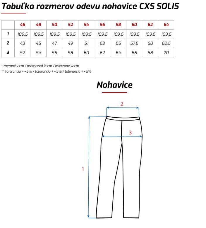 CXS SOLIS FLEX Pánske pracovné nohavice
