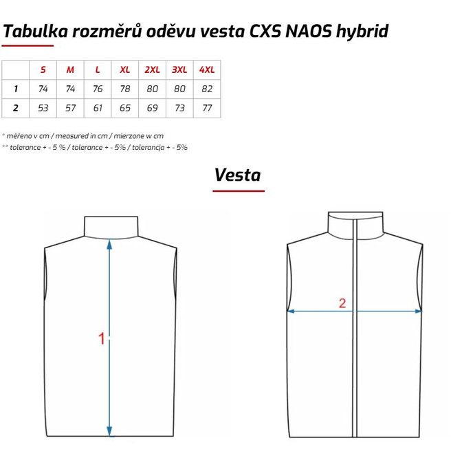 CXS NAOS Pánska hybridná vesta