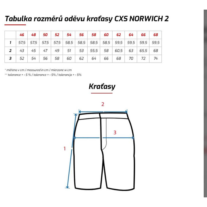 CXS NORWICH Pánske výstražné kraťasy