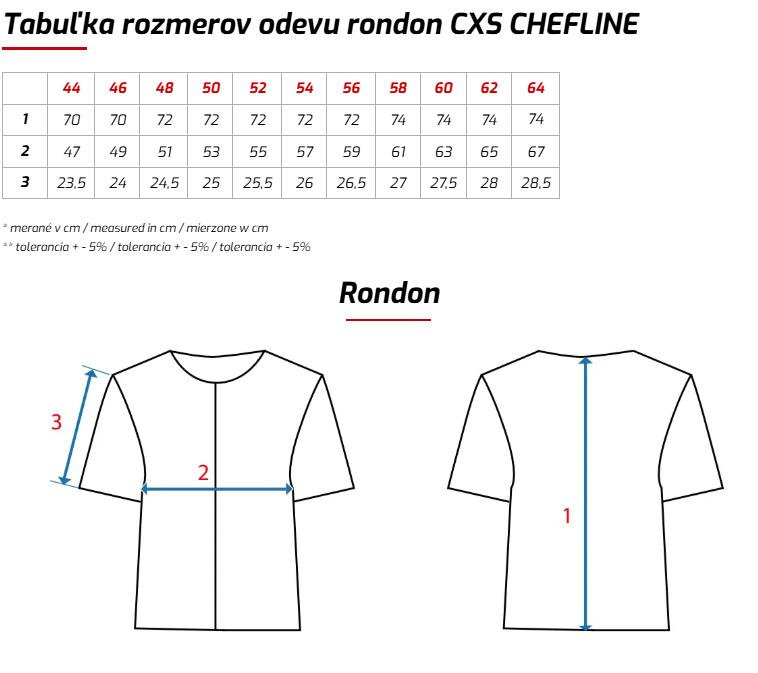 CXS CHEFLINE W-S Pánsky kuchársky rondon