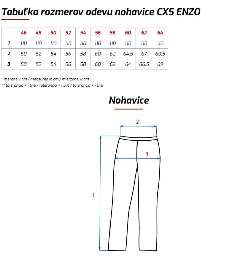 CXS ENZO Pánske kuchárske nohavice