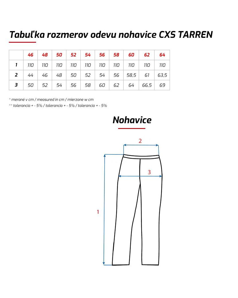 CXS TARREN Pánske pracovné nohavice