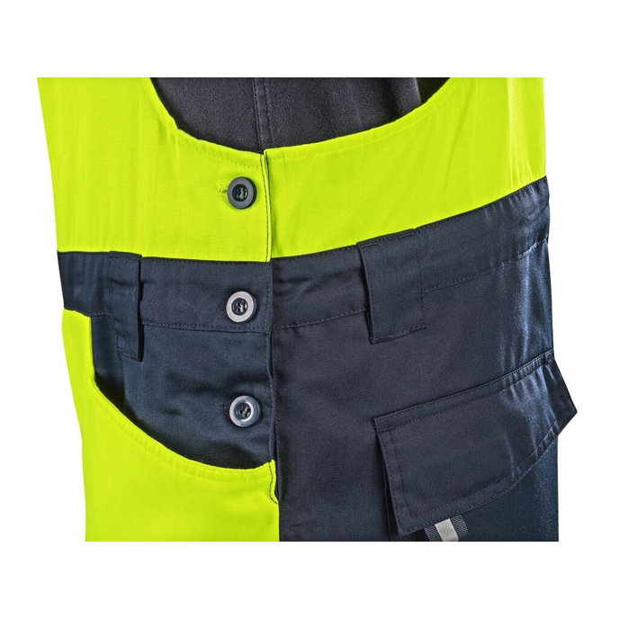 CXS HALIFAX Pánske výstražné nohavice na traky so sieťovinou